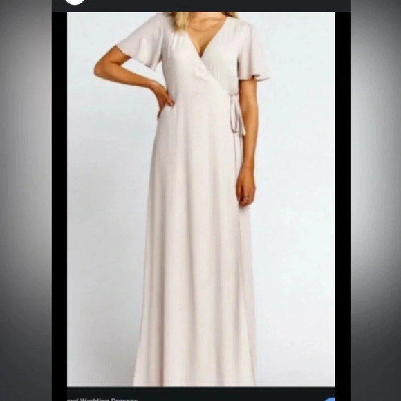 NWOT SHOW ME YOUR MUMU Noelle Wrap Flutter Sleeve Maxi Dress Size XXXL Gown - Picture 5 of 6